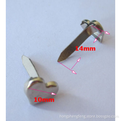 Factory Supply Metal Handbag Heart Rivet